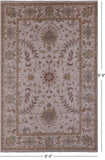 Ivory Peshawar Handmade Wool Rug - 6' 4" X 9' 8" - Golden Nile