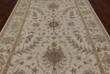 Ivory Peshawar Handmade Wool Rug - 6' 4" X 9' 8"