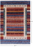 Tribal Persian Gabbeh Hand Knotted Wool Rug - 6' 7" X 9' 7" - Golden Nile