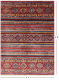 Khorjin Persian Gabbeh Handmade Wool Rug - 5' 7" X 7' 9" - Golden Nile