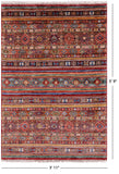 Khorjin Persian Gabbeh Handmade Wool Rug - 3' 11" X 5' 9" - Golden Nile