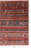 Khorjin Persian Gabbeh Hand Knotted Wool Rug - 3' 4" X 5' 1" - Golden Nile