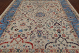 Ivory Turkish Oushak Hand Knotted Wool On Wool Rug - 8' 11" X 12' 2"