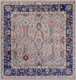 Square Turkish Oushak Hand Knotted Wool On Wool Rug - 9' 2" X 9' 6"
