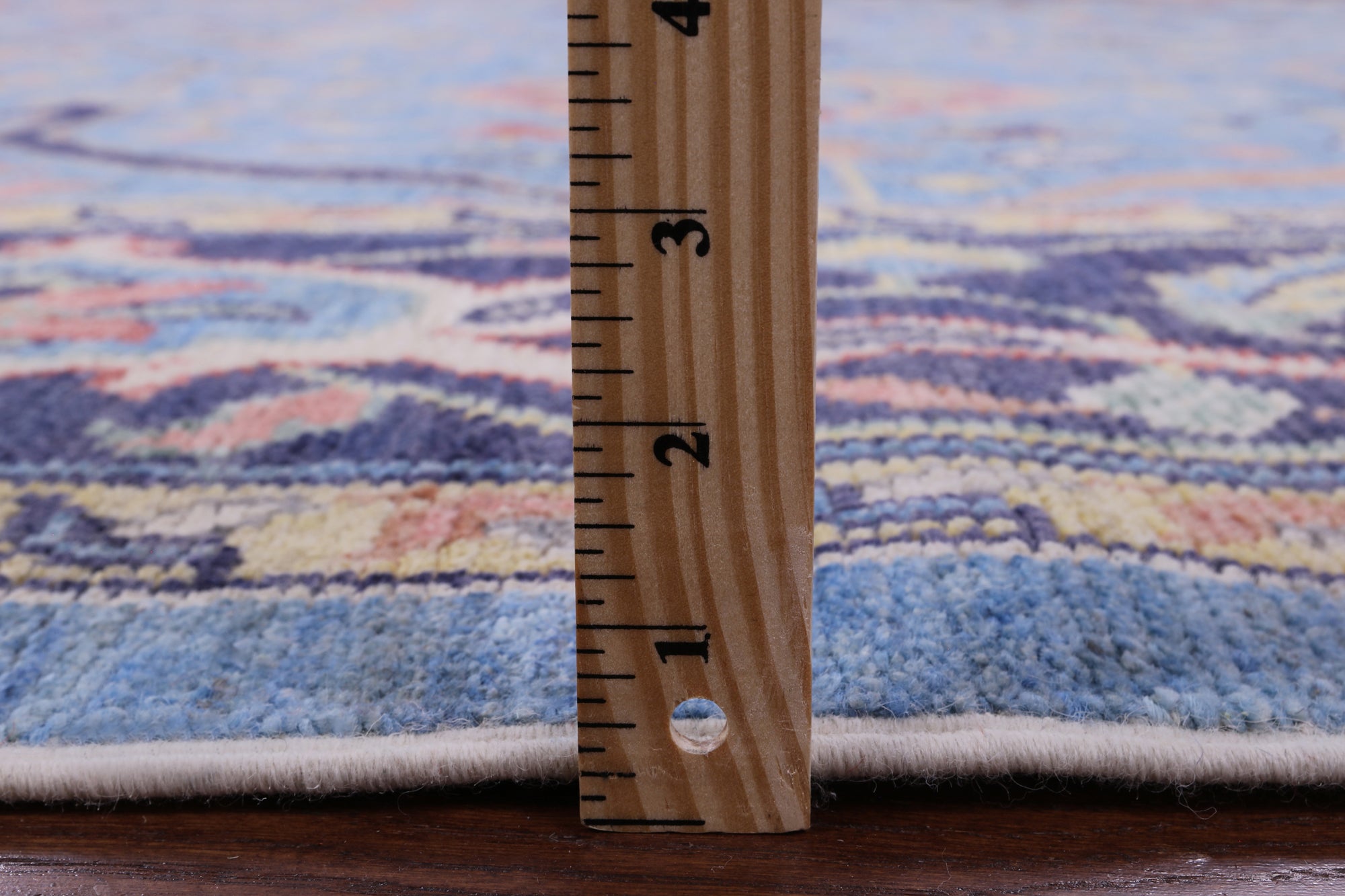 Blue Turkish Oushak Hand Knotted Wool On Wool Rug -  9' 1" X 12' 8"