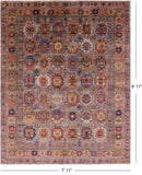 Turkmen Ersari Handmade Wool Rug - 7' 11" X 9' 11" - Golden Nile