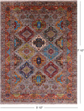 Super Kazak Hand Knotted Wool Rug - 5' 10" X 7' 10" - Golden Nile