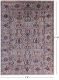 Grey Peshawar Handmade Wool Rug - 5' 8" X 7' 10" - Golden Nile