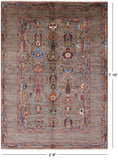 Peshawar Hand Knotted Wool Rug - 5' 8" X 7' 10" - Golden Nile