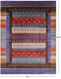 Tribal Persian Gabbeh Hand Knotted Wool Rug - 8' 2" X 10' 8" - Golden Nile