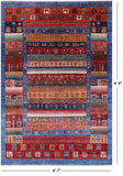 Tribal Persian Gabbeh Hand Knotted Wool Rug - 6' 7" X 9' 9" - Golden Nile