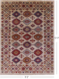 Super Kazak Hand Knotted Wool Rug - 9' 2" X 12' 3" - Golden Nile