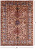 Super Kazak Hand Knotted Wool Rug - 4' 11" X 6' 8" - Golden Nile