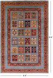 Blue Garden Design Persian Hand Knotted Wool Rug - 6' 6" X 9' 8" - Golden Nile