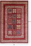 Red Garden Design Persian Handmade Wool Rug - 5' 6" X 8' 2" - Golden Nile