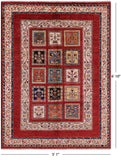 Red Garden Design Persian Hand Knotted Wool Rug - 5' 1" X 6' 10" - Golden Nile