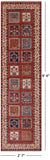 Red Garden Design Persian Hand Knotted Wool Runner Rug - 2' 7" X 9' 4" - Golden Nile