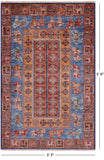 Antiqued Pazyryk Historical Design Hand Knotted Wool Rug - 3' 3" X 5' 0" - Golden Nile