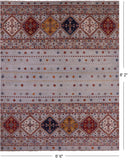 Khorjin Persian Gabbeh Hand Knotted Wool Rug - 6' 6" X 8' 2" - Golden Nile