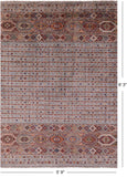 Khorjin Persian Gabbeh Hand Knotted Wool Rug - 5' 9" X 8' 3" - Golden Nile