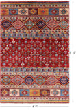 Khorjin Persian Gabbeh Hand Knotted Wool Rug - 4' 1" X 5' 10" - Golden Nile