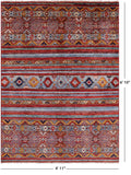 Khorjin Persian Gabbeh Handmade Wool Rug - 4' 11" X 6' 10" - Golden Nile