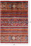 Khorjin Persian Gabbeh Handmade Wool Rug - 2' 8" X 3' 11" - Golden Nile
