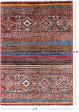 Khorjin Persian Gabbeh Handmade Wool Rug - 2' 8" X 3' 9" - Golden Nile