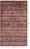 Khorjin Persian Gabbeh Handmade Wool Rug - 3' 1" X 5' 0" - Golden Nile