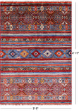 Khorjin Persian Gabbeh Handmade Wool Rug - 3' 5" X 4' 11" - Golden Nile