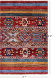 Khorjin Persian Gabbeh Hand Knotted Wool Rug - 2' 7" X 4' 0" - Golden Nile