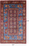 Antiqued Pazyryk Historical Design Hand Knotted Wool Rug - 3' 4" X 5' 4" - Golden Nile