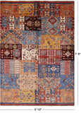 Super Kazak Hand Knotted Wool Rug - 5' 10" X 7' 9" - Golden Nile