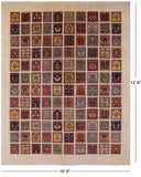 Ivory Garden Design Persian Hand Knotted Wool Rug - 10' 0" X 12' 6" - Golden Nile
