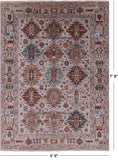 Turkmen Ersari Hand Knotted Wool Rug - 5' 9" X 7' 8" - Golden Nile