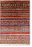 Khorjin Persian Gabbeh Handmade Wool Rug - 5' 8" X 8' 3" - Golden Nile