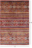 Khorjin Persian Gabbeh Hand Knotted Wool Rug - 3' 3" X 4' 10" - Golden Nile