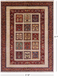 Ivory Garden Design Persian Hand Knotted Wool Rug - 4' 10" X 6' 7" - Golden Nile