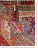 Super Kazak Hand Knotted Wool Rug - 5' 0" X 6' 5" - Golden Nile