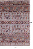 Tribal Persian Gabbeh Hand Knotted Wool Rug - 6' 3" X 9' 8" - Golden Nile