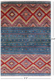 Green Khorjin Persian Gabbeh Hand Knotted Wool Rug - 3' 5" X 5' 0" - Golden Nile
