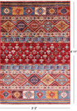 Khorjin Persian Gabbeh Handmade Wool Rug - 3' 3" X 4' 11" - Golden Nile