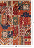 Super Kazak Handmade Wool Rug - 5' 6" X 7' 9" - Golden Nile