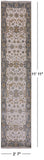 Ivory Turkish Oushak Hand Knotted Wool Runner Rug - 2' 7" X 11' 11" - Golden Nile