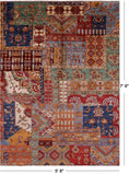 Super Kazak Hand Knotted Wool Rug - 5' 8" X 7' 9" - Golden Nile