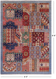 Super Kazak Hand Knotted Wool Rug - 6' 0" X 8' 8" - Golden Nile