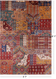 Super Kazak Handmade Wool Rug - 5' 7" X 8' 1" - Golden Nile