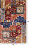 Super Kazak Hand Knotted Wool Rug - 4' 0" X 6' 5" - Golden Nile