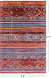Khorjin Persian Gabbeh Handmade Wool Rug - 3' 2" X 4' 11" - Golden Nile