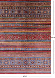 Khorjin Persian Gabbeh Handmade Wool Rug - 6' 8" X 9' 9" - Golden Nile